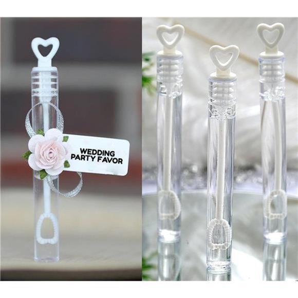 40 Pack Mini Heart Bubble Wands – Great Wand Bubbles Party Favors for Weddings - Picture 3 of 6